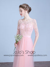 Pink Floor Length Formal Prom Evening Dress